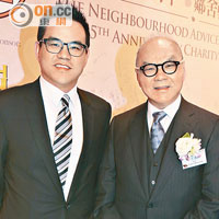 受爸爸樂善好施的精神感染，東華三院前主席李三元（右）的大仔李曠怡（左）將加入東華做總理。