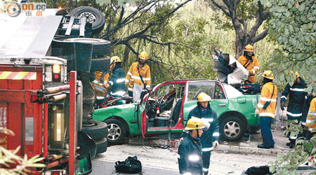 當年<br>落馬洲青山公路洲頭段五年前發生致命車禍，導致六人死亡。