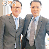 副會長吳永嘉（右）與會董梁啟洲支持本土微電影製作，推動香港創意。