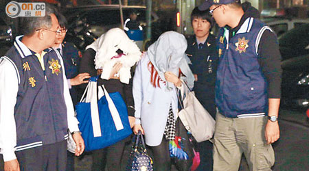 兩名港女租霸昨被台北地檢署起訴偽造文書等罪。