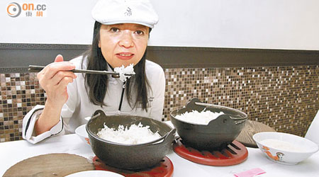 徐蒝表示，正貨金鳳米的口感較好，且有飯香。