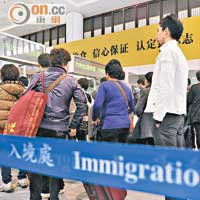 旅行社職員聲稱以護照加機票方式過關成功率達九成。（資料圖片）