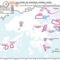 現時香港有九個民航處的劃定區域，用作玩滑翔傘的地區。（民航處提供）