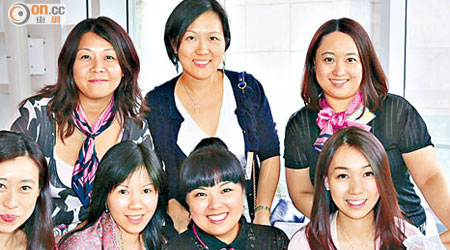 廠商會女成員個個才貌雙全，包括周雯玲（前排左起）、Joyce、王詩雅、Vicki、Iris，後排左起為劉子芸、Vence及林蘭詩。