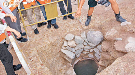 沙中線土瓜灣站地盤再發現兩個近代建造的井。