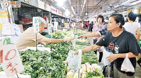 本港實施新例監管蔬菜的殘餘農藥含量。（何頴賢攝）