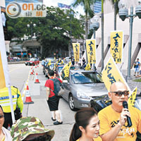 人民力量發起汽車遊行，爭取落實公民提名。（高嘉業攝）