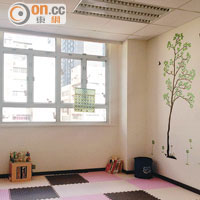 新蒲崗<br>機構用作幼童上課的房間。