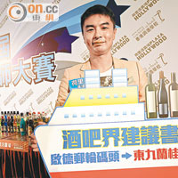 錢雋永建議打造郵輪碼頭平台為東九龍新地標「啟德酒吧城」。（潘思維攝）