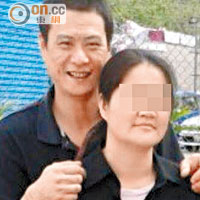 死者陳文輝與妻子的合照。