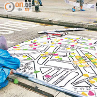 銅鑼灣示威者整理「小店地圖」，希望更多人光顧示威區附近的店舖。