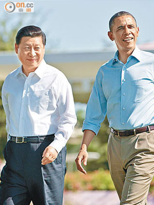 （左）習近平、奧巴馬<br>預計「習奧會」會討論到香港局勢，但不會成為焦點。（資料圖片）