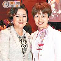 潮州商會首位女副會長高佩璇（左）與會董劉文文都係會內少數女性成員之一。