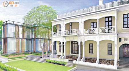 二級歷史建築盧吉道27號大宅，業主提交改建酒店的修訂方案。（電腦模擬）