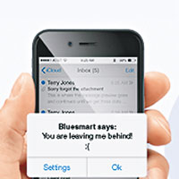 Bluesmart可與手機連結，變身高科技的「個人旅行助理」。