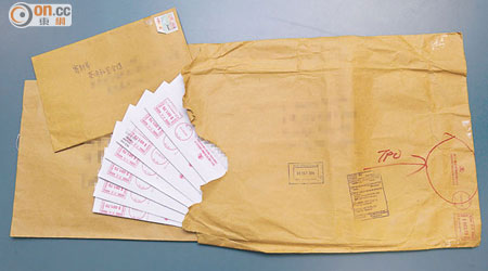 寄件後兩個月，東方收到一封疑因地址有誤而被退回的公文袋郵件，內裏竟另藏九封東方同日寄出的郵件。（資料圖片）