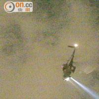 飛行服務隊直升機將昏迷男子送院搶救。