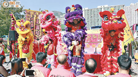 第五屆龍獅節將於明年元旦在香港文化中心露天廣場舉行大匯演。（陳德賢攝）