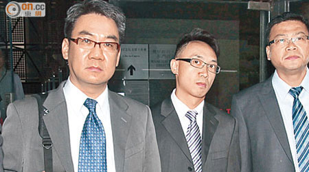 三名上訴人（左起）鄧旭波、蘇嘉瑋及梁盛志向終院上訴失敗，現要在獄中服刑。