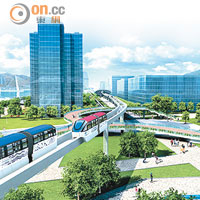 「聰明城市」亦擬採用更多環保節能交通設施，如單軌列車等。（資料圖片）