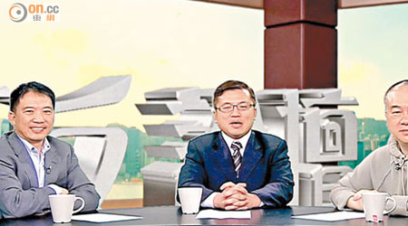 胡志偉（左）與高志森（右）出席「ontv東網電視」節目《正反論壇》，討論扶助電影業措施。