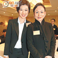 大律師容海恩（左）與專資會理事楊素珊（右）在職場上拚搏工作，絕不比男士遜色。