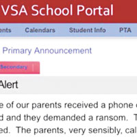 滬江維多利亞學校發出「安全提醒」，指有學生家長遇上電話騙案，呼籲要小心提防。（互聯網圖片）