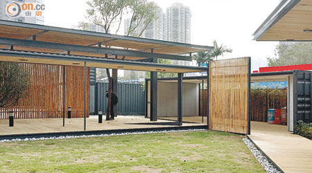 「綠在沙田」建築物主要用竹來布置，並加入對流設計概念。(袁樂雯攝)
