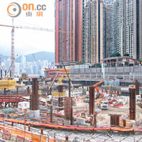 高鐵香港段工程被指超支二百五十億元，且工程滯後情況趨惡化，通車日期難料（何天成攝）