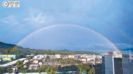 大埔<br>暴雨後大埔現雙彩虹奇景。（盧志榮攝）