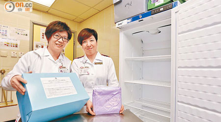 夭折的胎兒會存放在特製的小紙箱，並暫存婦產科部門的專用雪櫃內。（何頴賢攝）