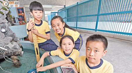 天主教佑華小學的團隊以學校的魚池為實驗背景。