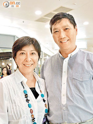 蔣麗芸（左）的丈夫梁海明是「中國建築國際集團」的獨立非執行董事。