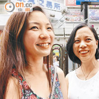 許小姐（左，香港居民）：「早前一周一行政策已對本港零售業有一定影響，加上人民幣大幅貶值，料內地訪港人數進一步減少，本港零售市道一定差。」