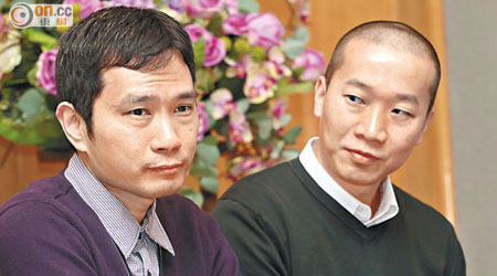 許細文（右）五年前捐肝救袁偉祥（左），兩人成為好友。（資料圖片）