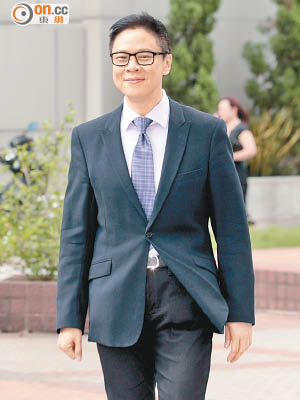 陳志雲離開法院時表示「無特別嘢想講。」（黃仲民攝）