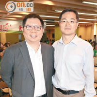 胡兆英（左）與廖廣翔（右）支持發展無障礙旅遊。（徐家浩攝）