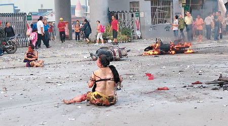 一三年有訪民為報復社會在桂林市郊一間學校外引爆三輪車。