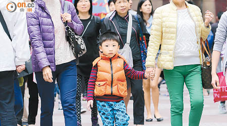 天氣轉涼，市民都額外添衣。