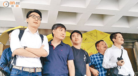 律政司再入稟，對鄭錦滿（左）等佔旺人士提出刑事藐視法庭。