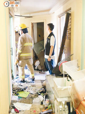 美映樓氣體爆炸事故造成九名消防員受傷，事隔一年，調查報告竟尚未完成。（資料圖片）