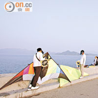巨型風箏 <br>有市民在主壩放巨型風箏。