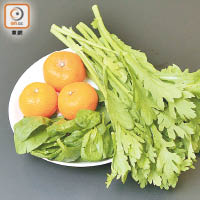 在台灣驗出農藥殘留超標的美國沙律菜、日本茼蒿及蜜柑在港有售。
