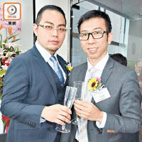 高寶齡兒子司徒毅敏（右）同友人陳偉龍（左）開公司為非牟利機構提供秘書服務。