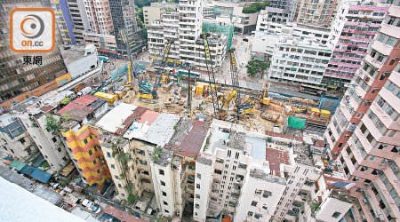 市區重建局重新規劃「春田街/崇志街發展計劃」。（黃偉邦攝）