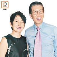 大家樂集團非執行董事陳裕光（右）及太太羅寶靈現身支持世界米芝蓮廚神綠色晚宴。