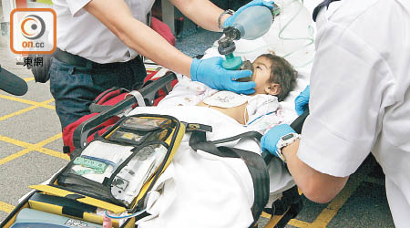 巴籍女童送院搶救後不治。（馬竟峯攝）