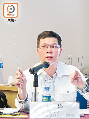 陳華偉表示，樓齡逾四十年的舊樓，不建議進行綠化天台工程。