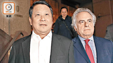 吳立勝（左）涉嫌賄賂聯合國大會前主席阿什，去年十月被美國政府起訴。