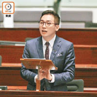 公民黨反口加入拉布，圖為該黨議員楊岳橋。（高嘉業攝）